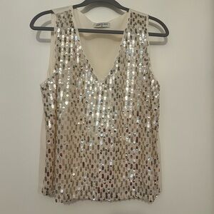 Elegant Sequin Sleeveless Top